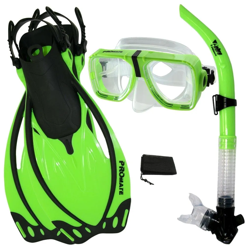 Snorkeling Set Scuba Dive Snorkel Mask Fins Gear - SCS0014