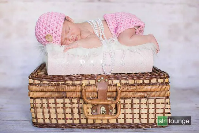 Soft Pink Diaper Cover And Hat Set