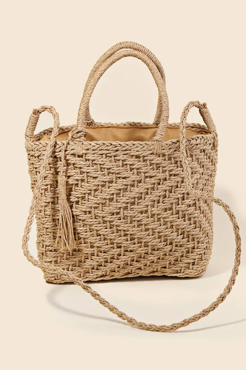 Square Straw Tote