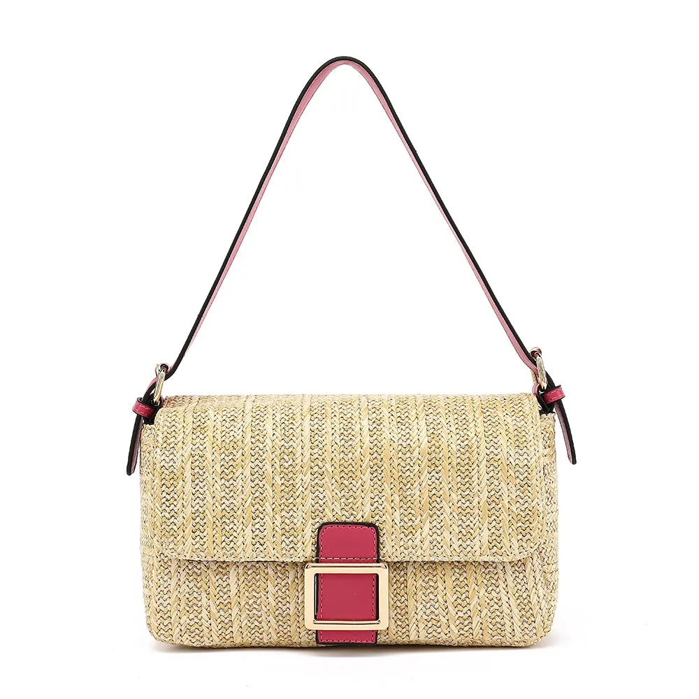 Straw Banquette Handbag