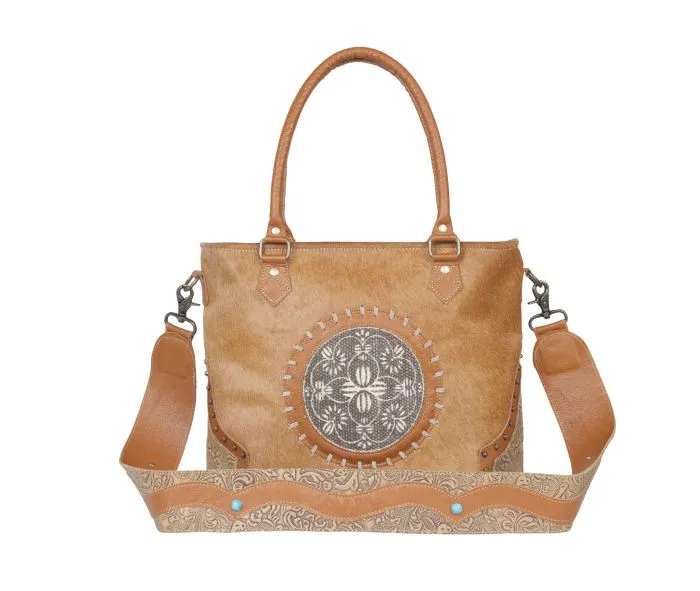 Tan Hairon & Leather Bag