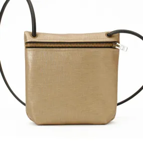 Tan Metallic Medium Crossbody