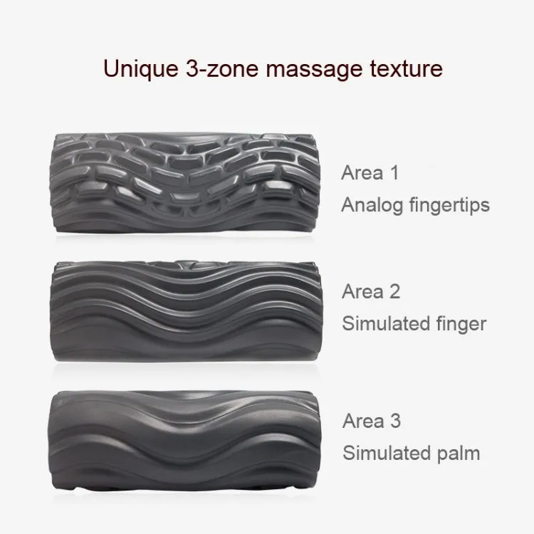 Three-zone Vibration Electric Muscle Relaxation Roller Vibration Massage Yoga Column Foam Roller, USB Model(Space Gray)