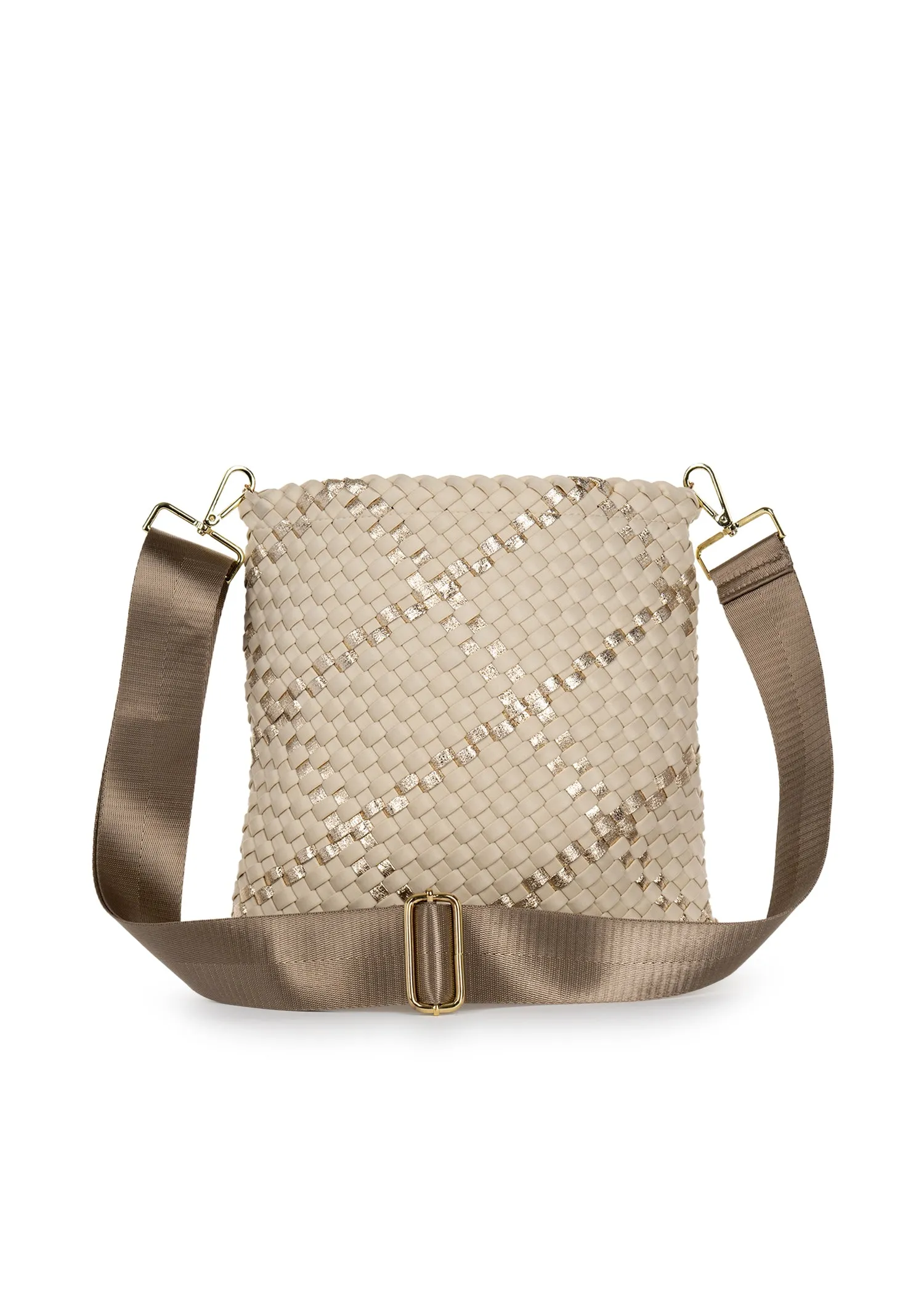 Val Buff Convertible Woven Crossbody