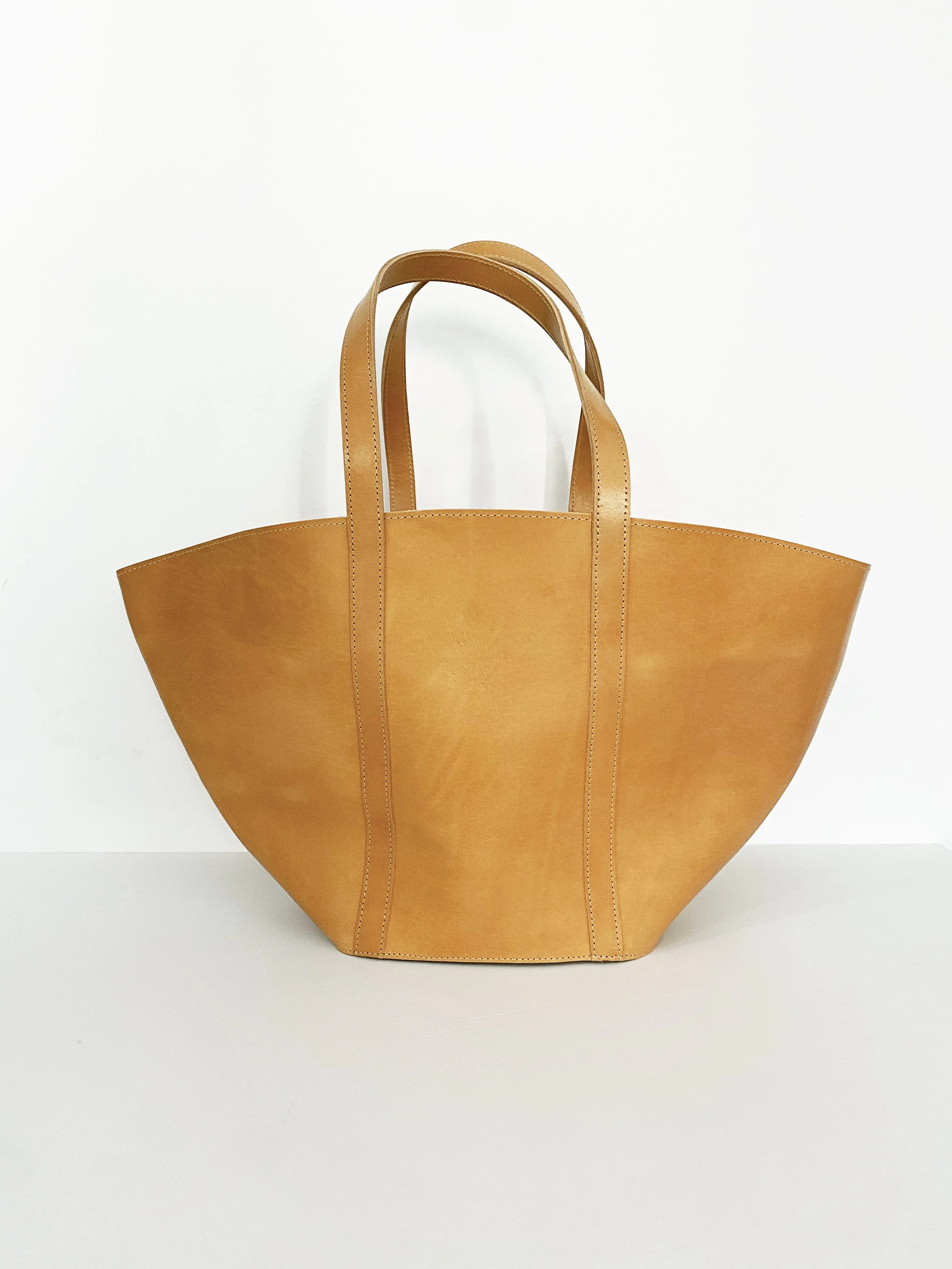 VEGETABLE TANNED LEATHER BASKET