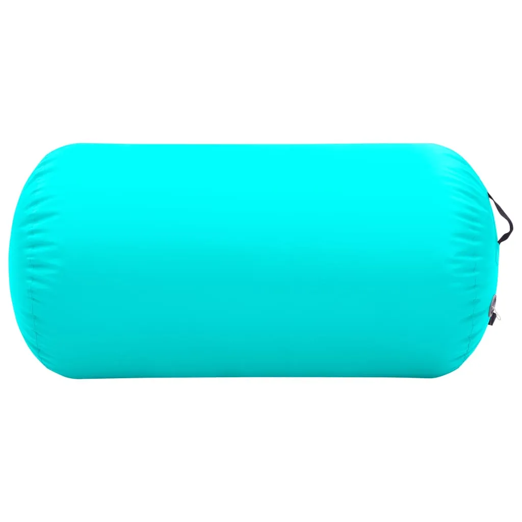 vidaXL Inflatable Gymnastic Roll with Pump 120x90 cm PVC Green