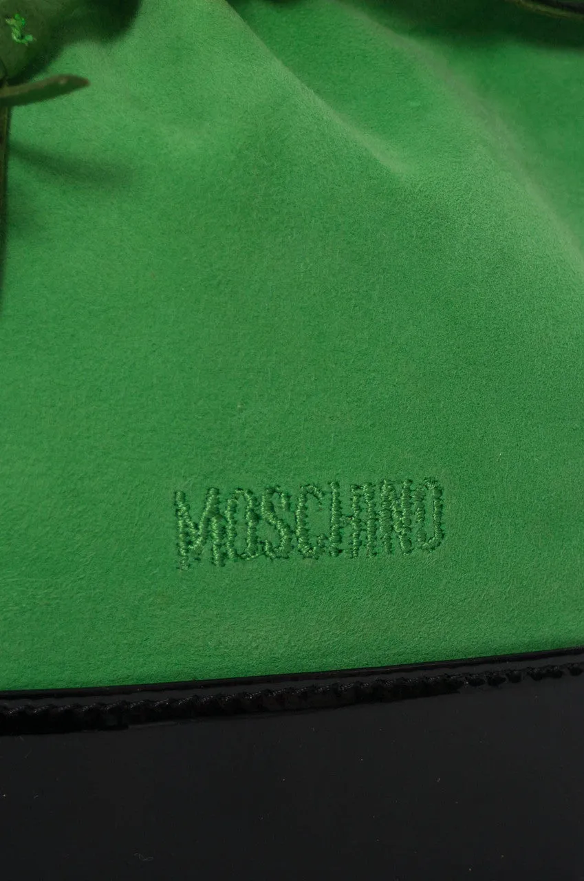 Vintage Moschino bag green suede drawstring handbag SOLD