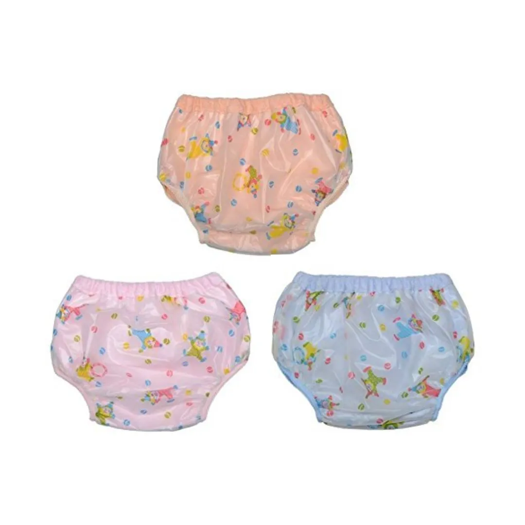 Washable Diaper Pants in Polyester PVC Jacket for Newborn Baby (Extra Large, Pack of 3)