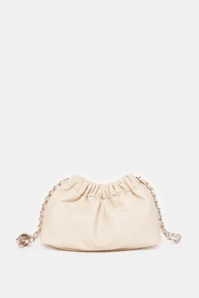 Women Beige Bucket Bag