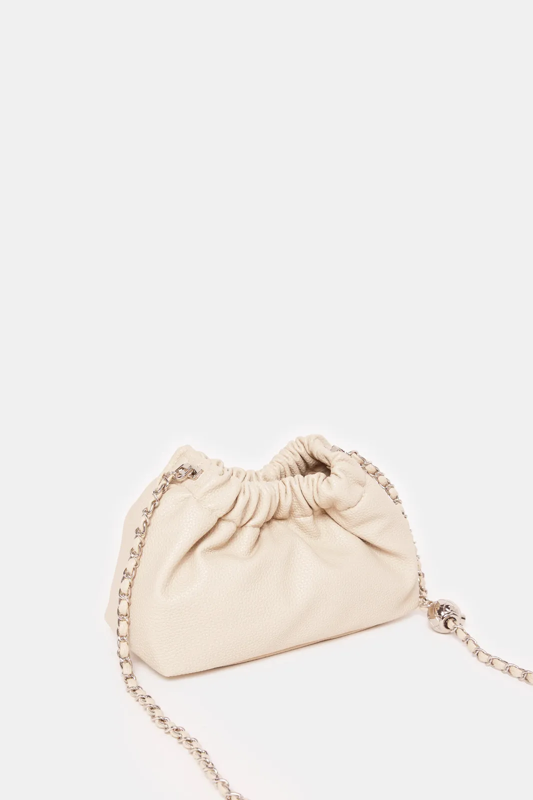 Women Beige Bucket Bag