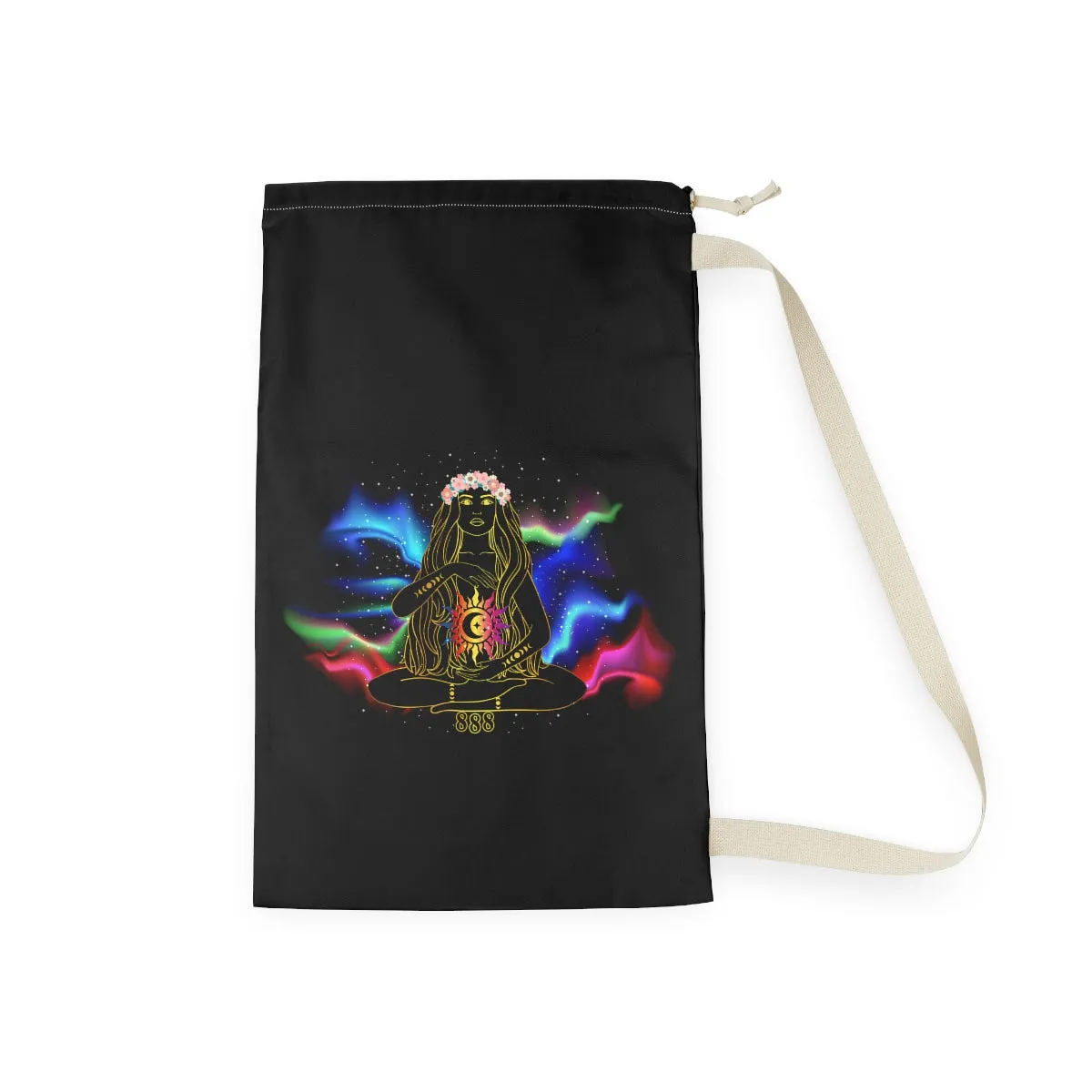 Yoga Spiritual Meditation Laundry Bag -  Balance 888 Angel Number