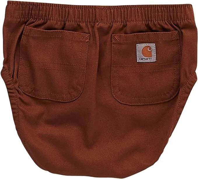 Youth Canvas Diaper Cover - Brown